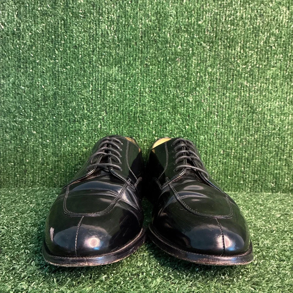 Cole Haan Split Toe Leather Lace Up Oxford Dress Shoes Black Mens Sz 10 EE Wide